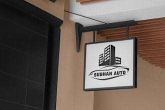 do signage billboards, window mockup, light box, neon box, sign board