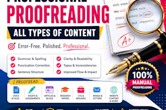 provide best service of proofreading and editing perfectly