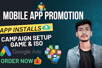 do your  mobile app iso installs and promotion on google ads