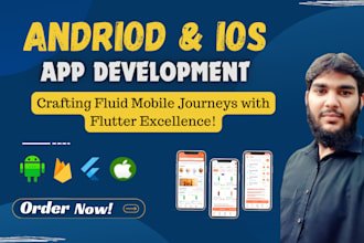 develop android and IOS hybrid apps using flutter, flutter developer