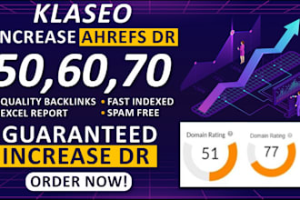 increase domain rating ahrefs DR 50 with manual backlinks