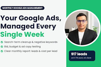 be your google ads manager for monthly ppc campaign management