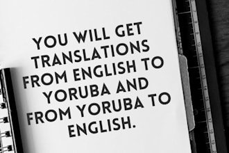 translate your english document into yoruba language