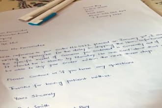 handwrite letters and cards for you
