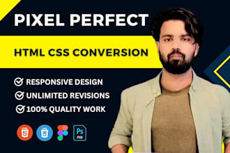 figma to html css, PSD to html, xd to html, tailwind css website design