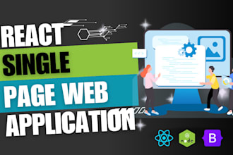 create react single page web application