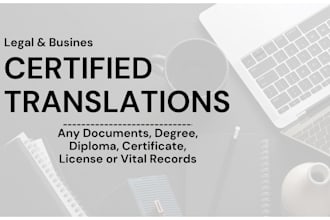 provide certified translation, official and legal documents