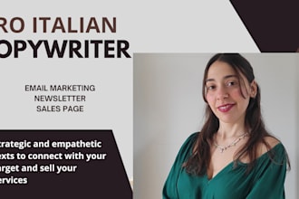 be your pro italian copywriter for email marketing e sales page