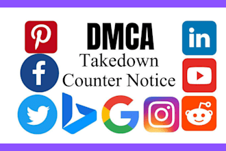 send dmca takedown notice to reddit, shopify, google under dmca