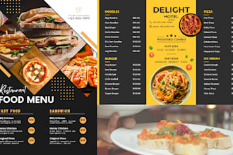 design eyecatching visuals for bars restaurants, and menus