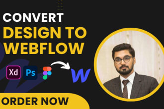 convert figma to webflow, PSD to webflow, xd to webflow
