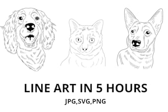 draw your pet photos into vector line art very quicly