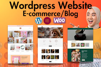 design wordpress landing page, ecommerce and blog with elementor