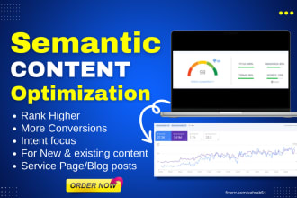 do semantic SEO on page content optimization for service pages or blog post