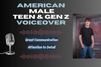 record an american teen male voice over