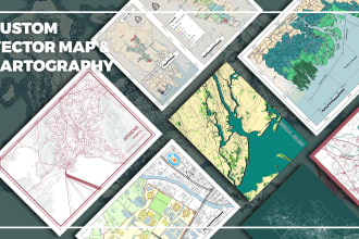 create a custom vector map design using adobe illustrator, arc gis, qgis etc