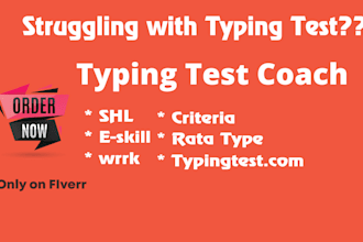 coach you to ace online typing test for your job