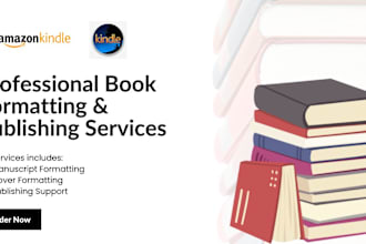 do ebook and paperback formatting for amazon KDP and more