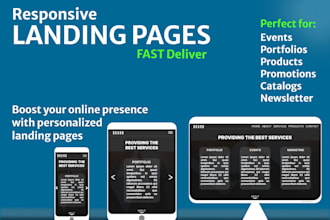 create responsive landing pages with fast delivery