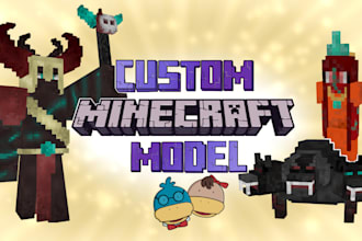 create a 3d model for minecraft in blockbench with animations