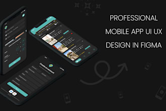 mobile app UI UX design in figma