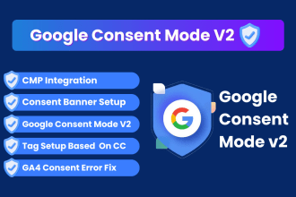 setup google consent mode v2, gdpr cookie consent banner using GTM
