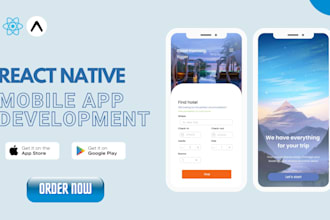 develop cross platform mobile apps for android and ios in react native