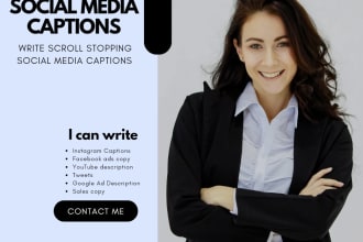 write scroll stopping social media captions