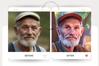 make 3d cartoon character from portrait photo