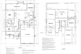 draft 2d floorplan design on autocad, elevation, convert pdf to dwg
