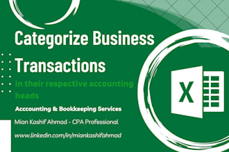 categorize business transactions in their respective heads