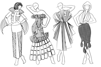 do fashion illustrations colour and non colour