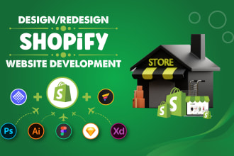 develop custom shopify website from figma, xd, or PSD design