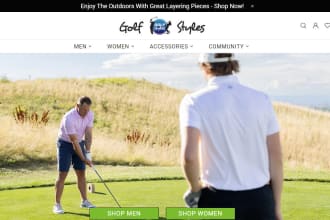 design premium sport and fitness shopify golf shopify store website