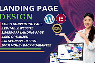 design professional landing page to elevate your online presence using elementor