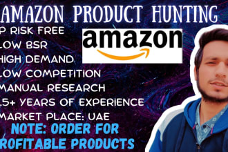 do amazon product research in uae,ksa and VA services