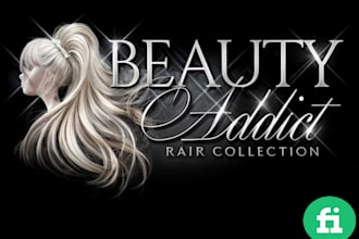 do makeup, eyelash, boutique, hair, beauty spa, and cosmetic logo design