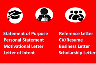 write a letter of intent or a motivational letter
