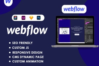 build a professional webflow website , interactive animation as a webflow expert