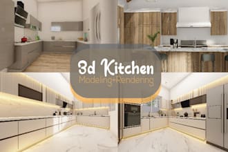 elevate your kitchen with stunning 3d modeling and rendering