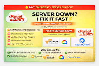 manage AWS whm cpanel linux any server