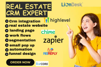 setup rei reply gohighlevel agentcrm liondesk chime kvcore zapier follow up boss