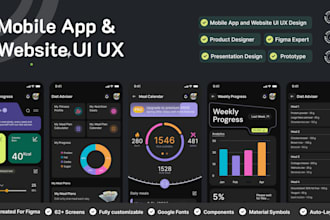mobile app ui ux design or app ui ux design using adobe xd, figma