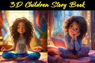 do 3d children book illustration and 3d children illustration