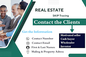 do real estate skip tracing and llc skip tracing on your target criteria