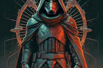 draw your star wars sci fi character art style