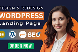 create wordpress website or landing page design using elementor pro