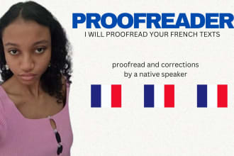 proofread any french writing by native