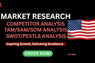 conduct market research, market analysis, and competitor analysis