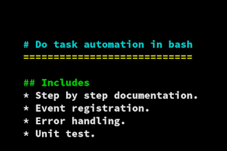 do task automation in bash